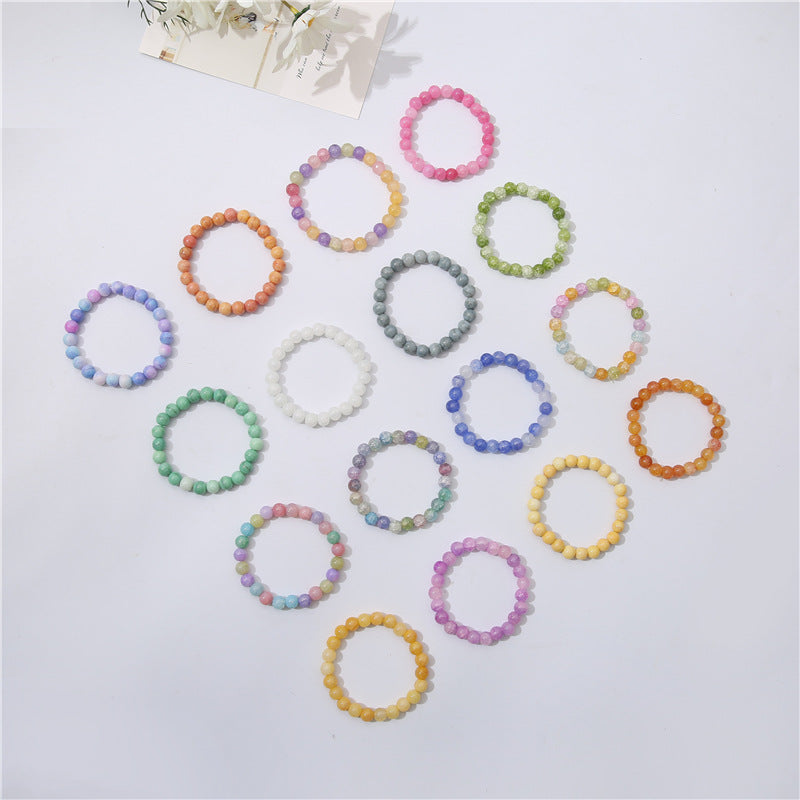 Broken Glass Beaded Female Finger Soft Beads Bracelets