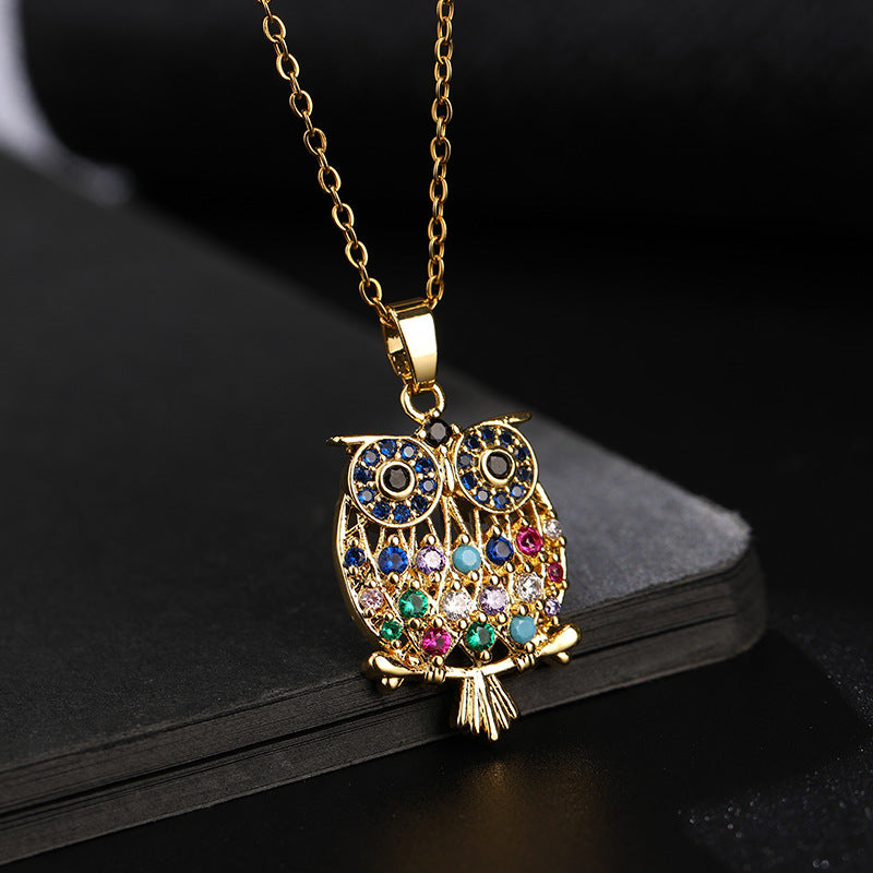 Owl Pendant Exquisite And Versatile Animal Titanium Necklaces