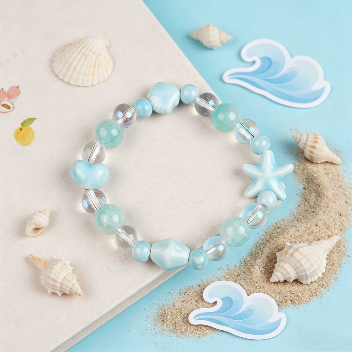 Women's Ceramic Design Simple Fresh Ocean Series Bracelets