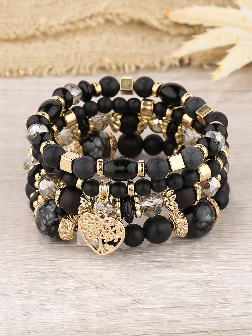 Fashion Bohemian Ethnic Style Crystal Peach Bracelets