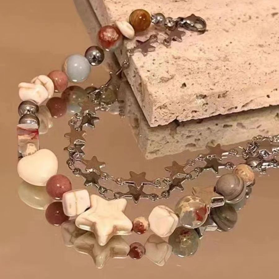 Bracelets de luxe légers en perles de pierre naturelle pour femmes