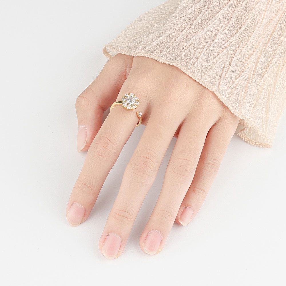 Round Spinning Female Anxiety Relief Opening Ring