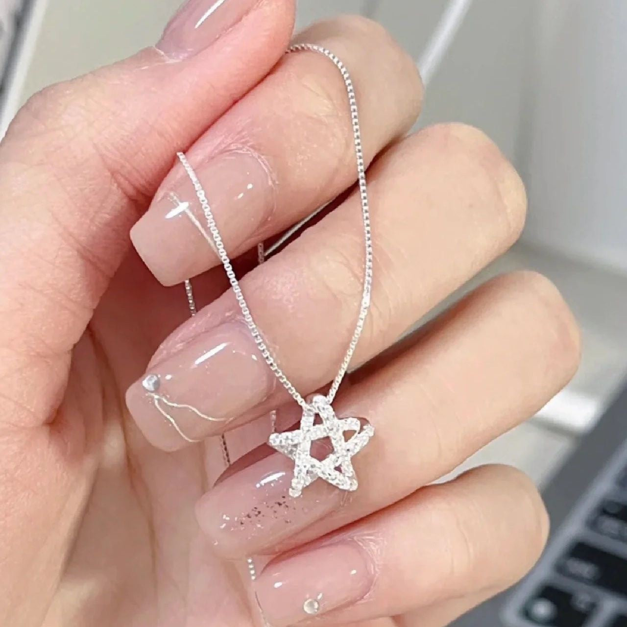 Star Zircon Minority Simple Temperament Clavicle Necklaces