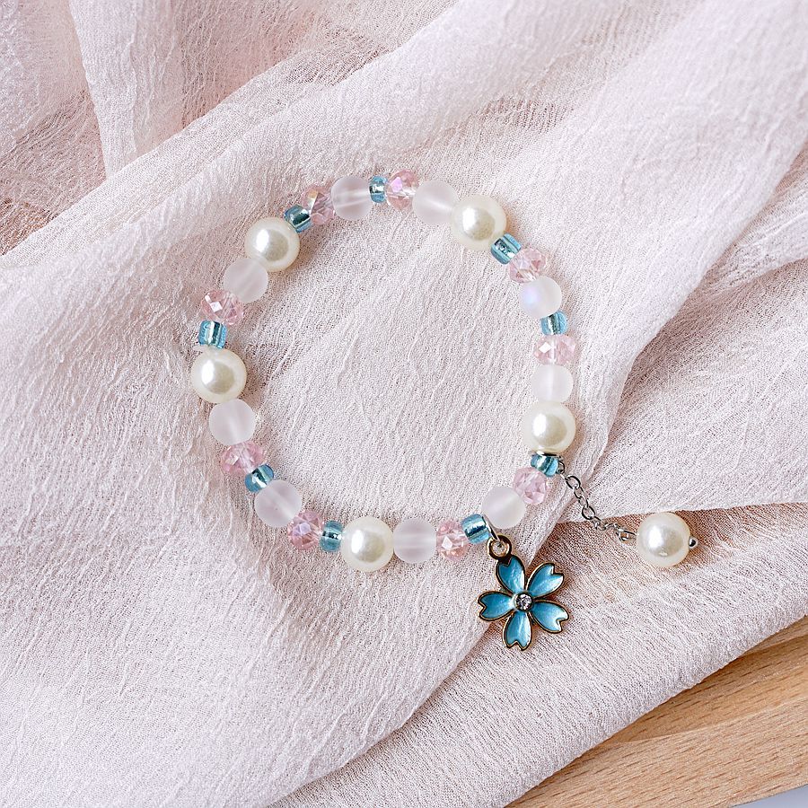 Bracelets de fleurs de cerisier en perles de cristal populaires