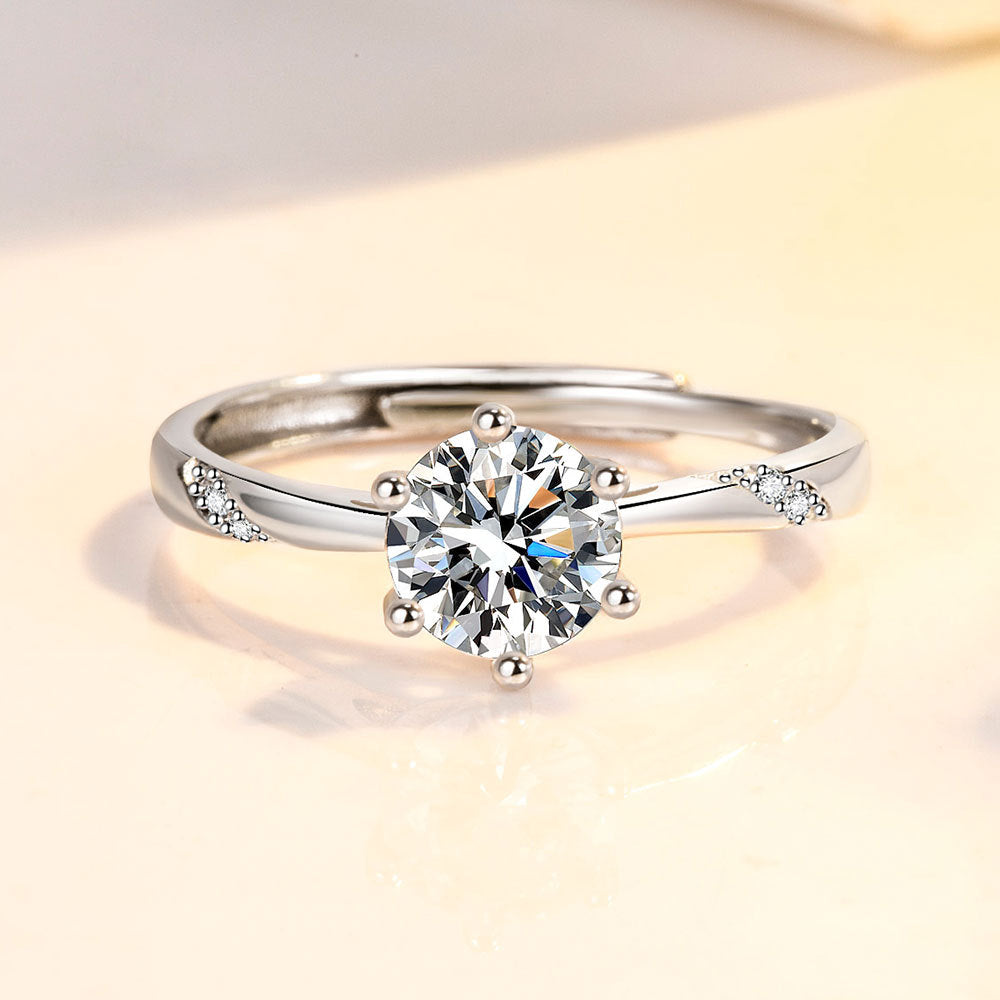 Carat Flower Arm Inlaid Diamond In The Debris Rings