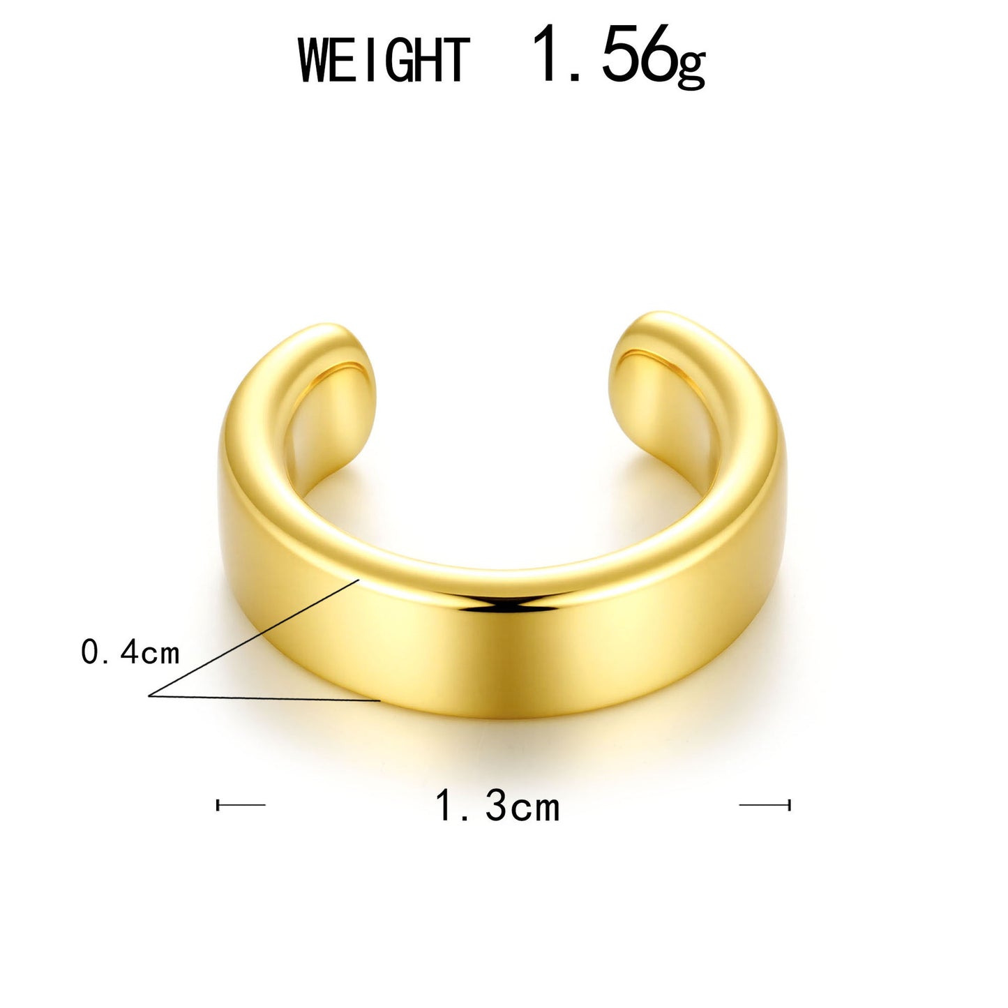 Copper Fashion Simple Single Shaped Earless Ear Buckle
