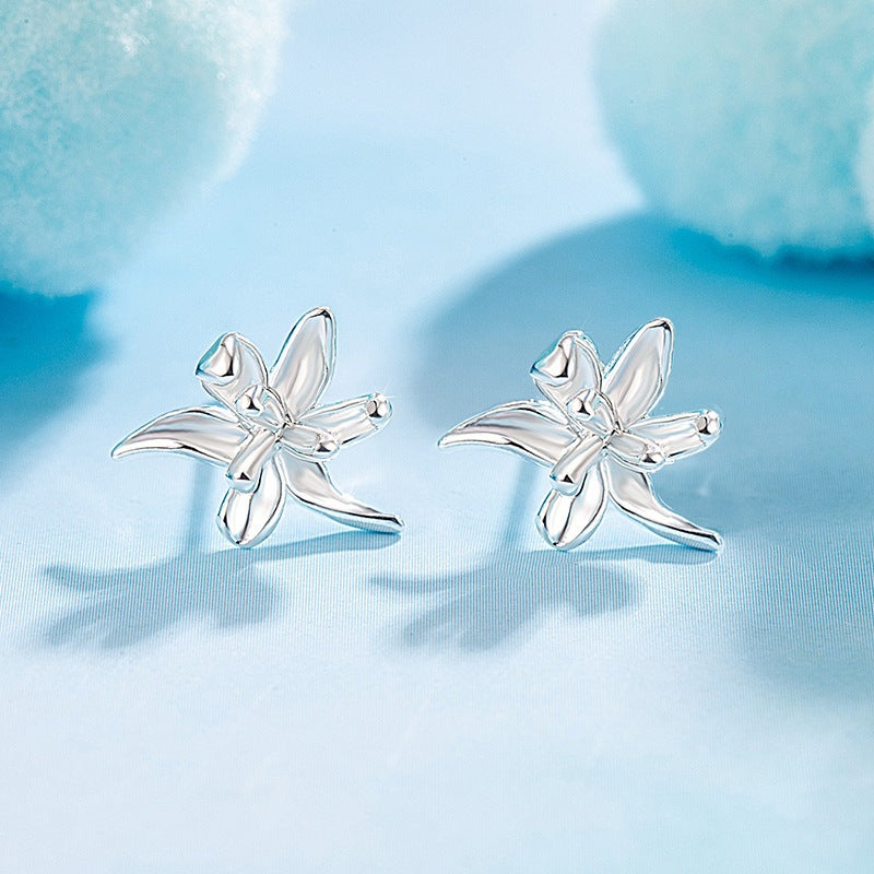 Women's Super Fairy French Retro Flower-de-luce Simple Earrings