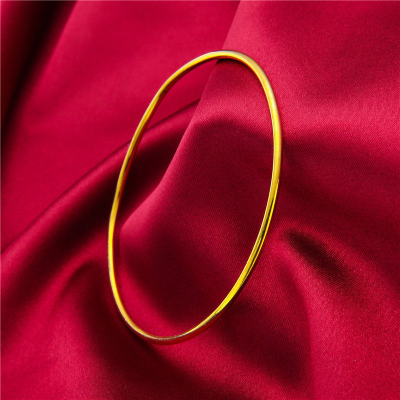 Gold-plated Female Vietnam Placer Gold Thin Thai Coil Bracelets