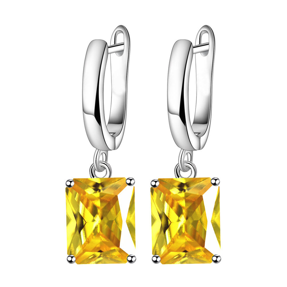 Romantic Fashion Rectangular Female Personality Square Ear Necklaces
