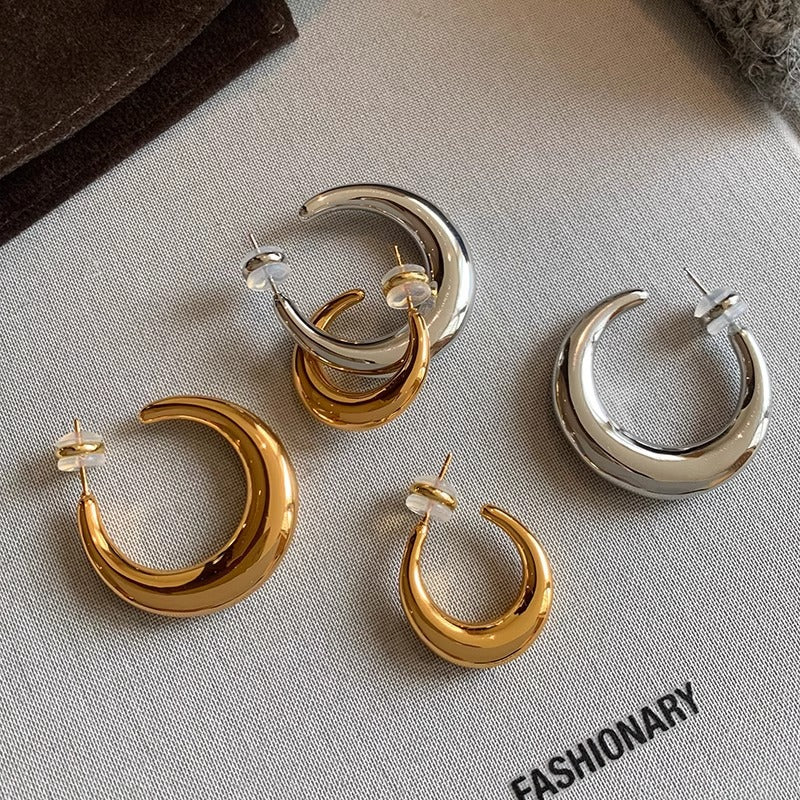 Women's Sier Shaped Big Ear Niche Design Advanced Light Luxury Bracelets