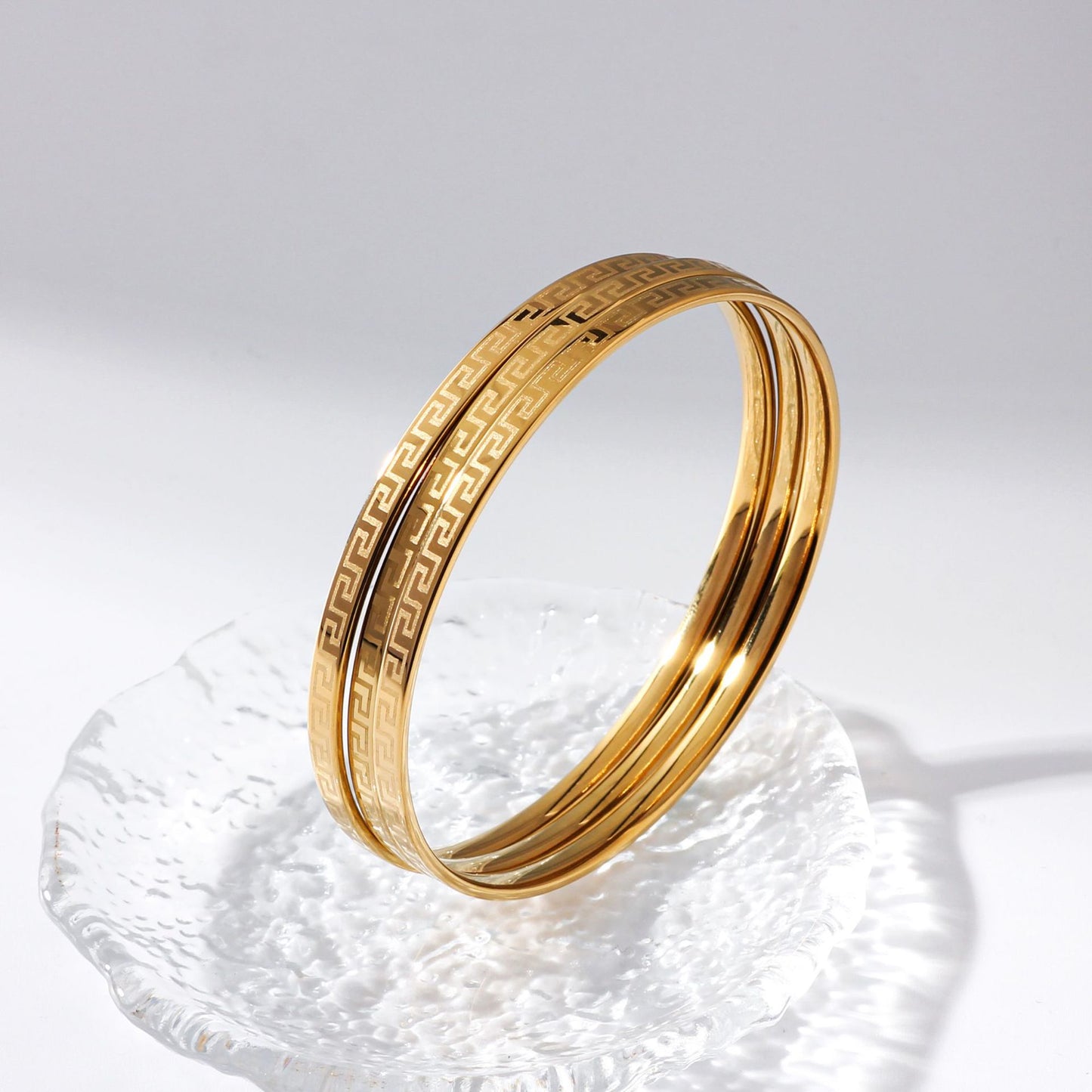 Wall Three-piece Stainless Steel Titanium No Fading Bracelet