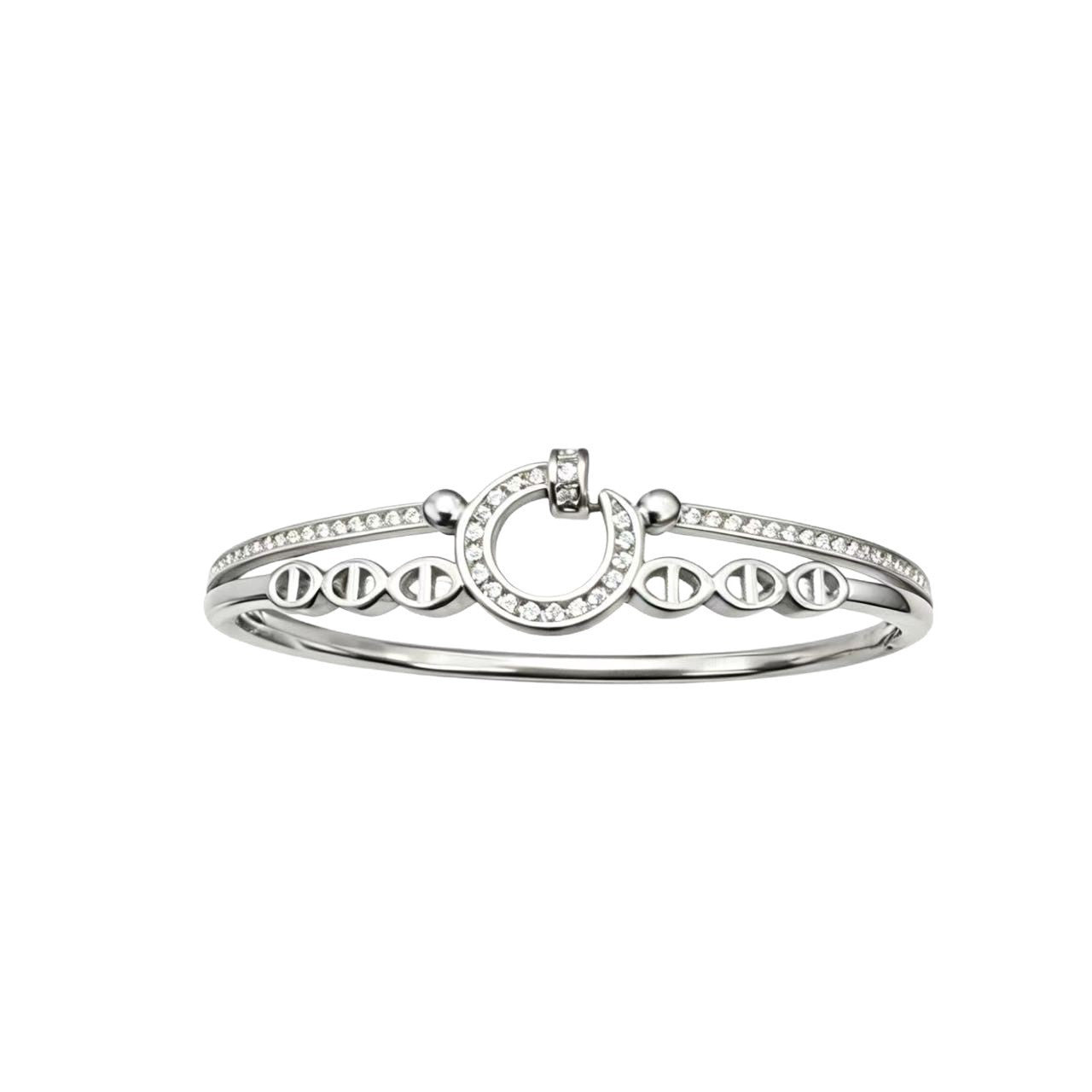 Women's Crescent Diamond Fashion Roman Digital Design Commute Bracelet
