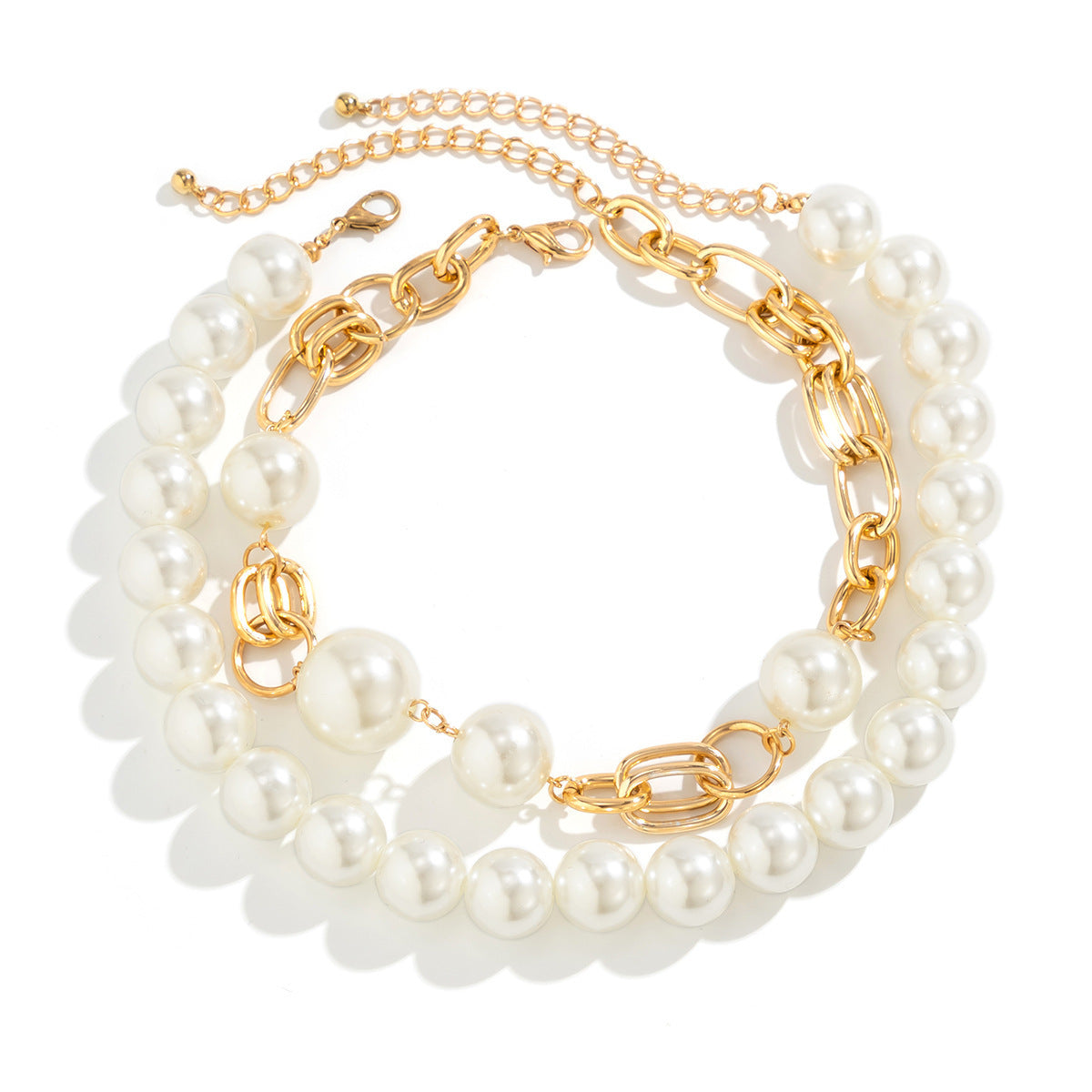 Women's Exaggerated Punk Round Beads String Of Personality Necklace