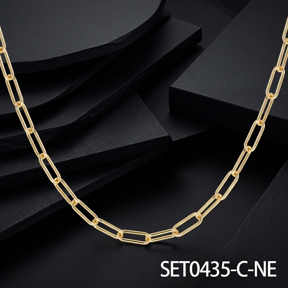 Clip Two-piece Special Interest Light Luxury Style Clavicle Chain Trendy Necklace