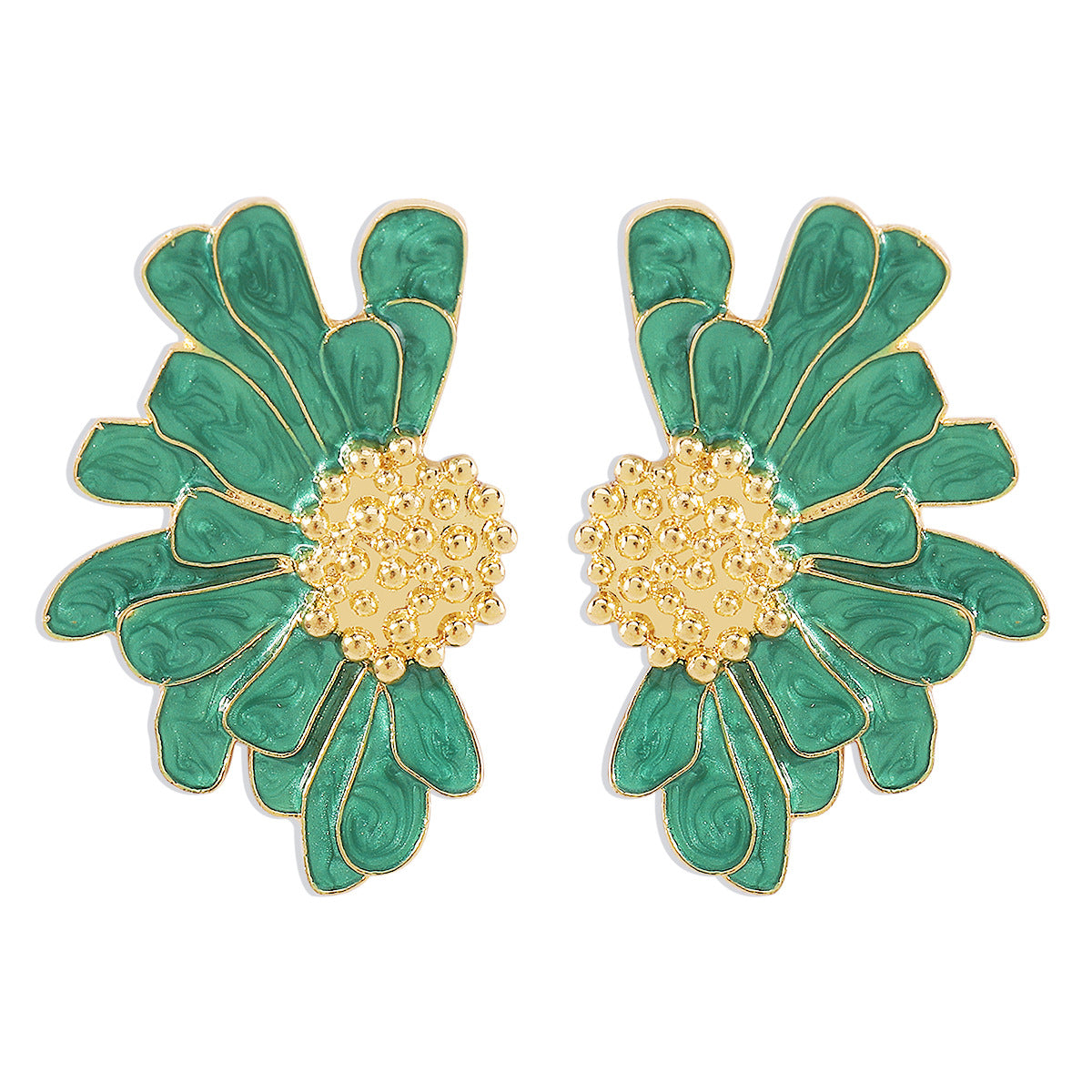 Boucles d'oreilles à motif de tempérament féminin en alliage vintage