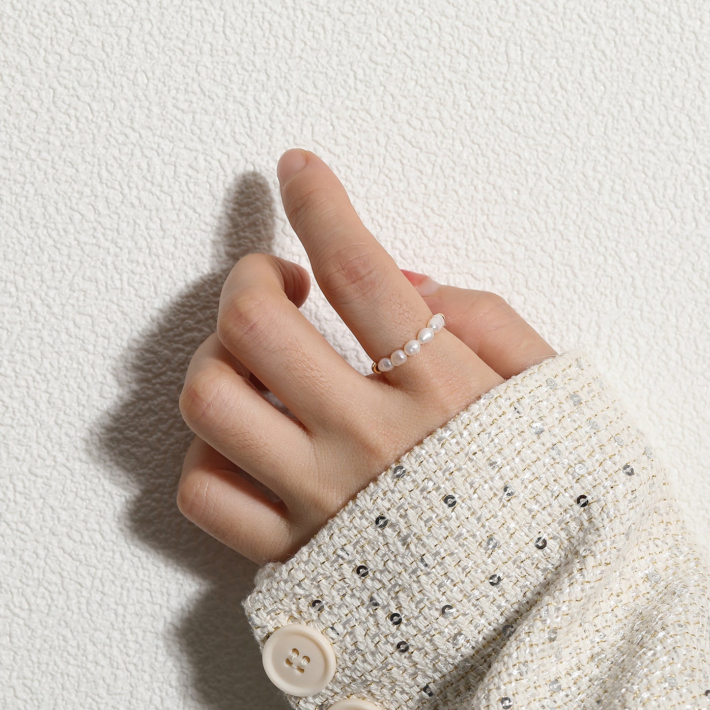Women's Freshwater Pearl Design Style Fashion Rings