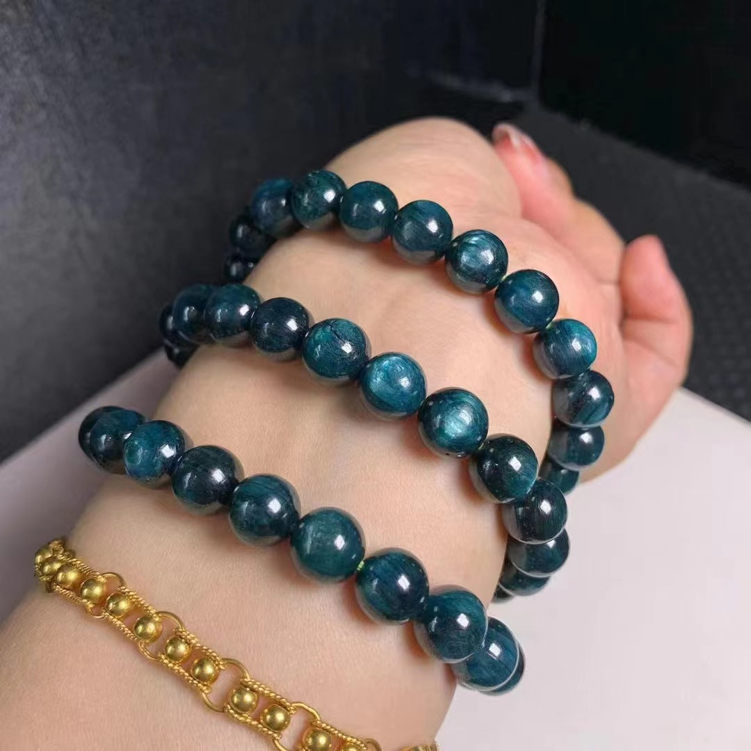 Bracelets de mode en cristal bleu vert pour femmes, hommes et bijoux