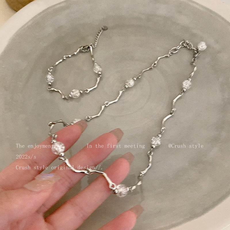 Irregular Metal Female Summer Cold Wind Niche Necklace