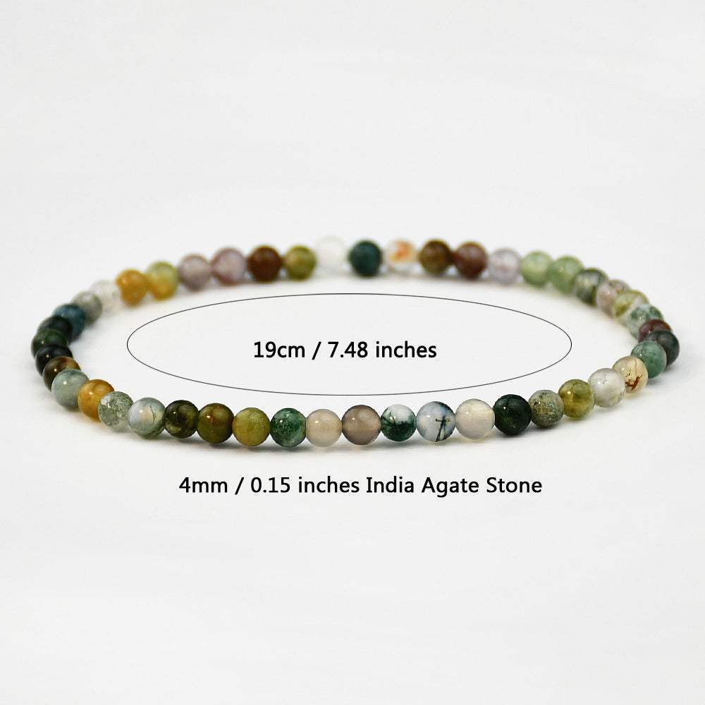 Agate Stone Beaded Male And Female Personality Twin Style Bracelets