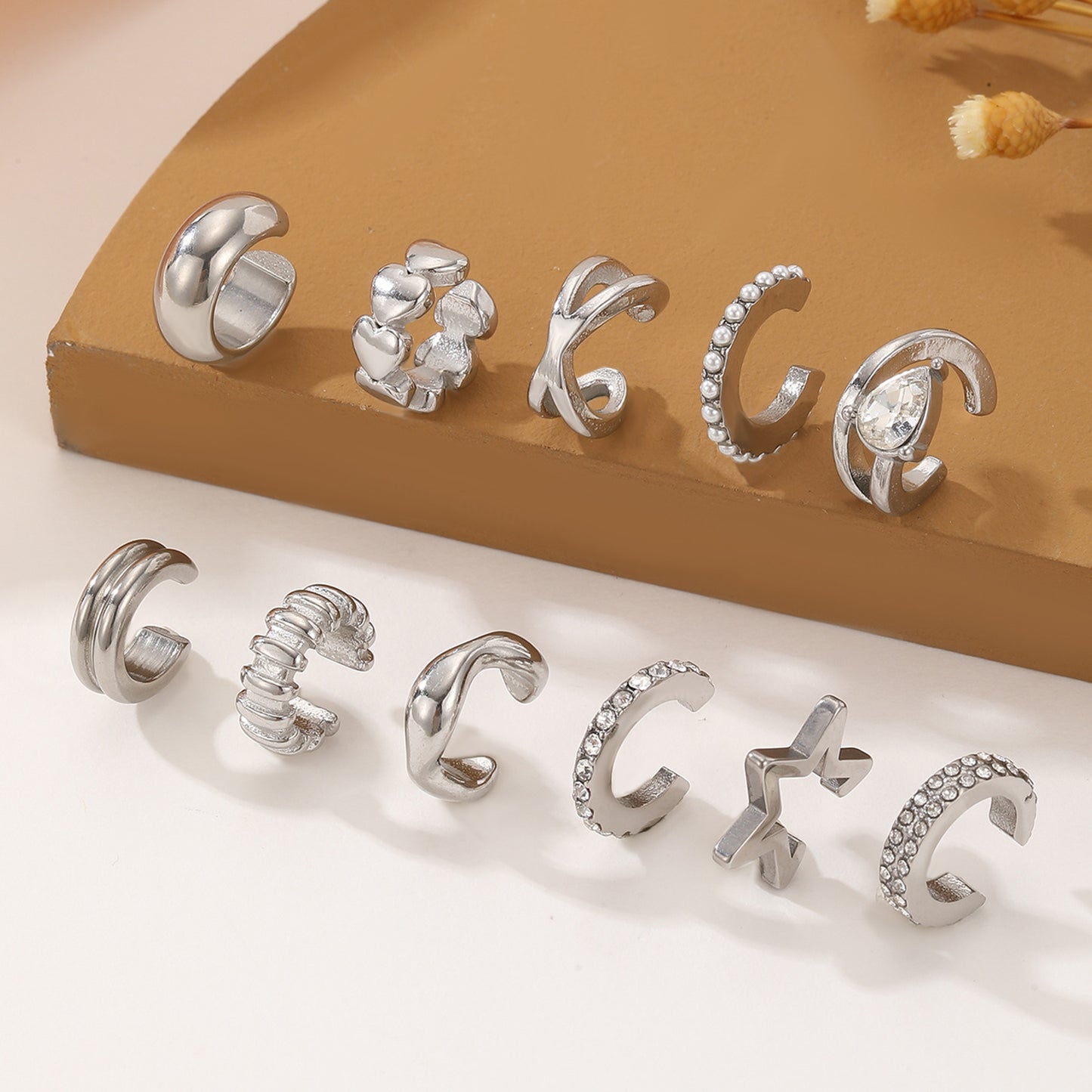 Stainless Steel Pin Stylish Water Drop Ear Clip