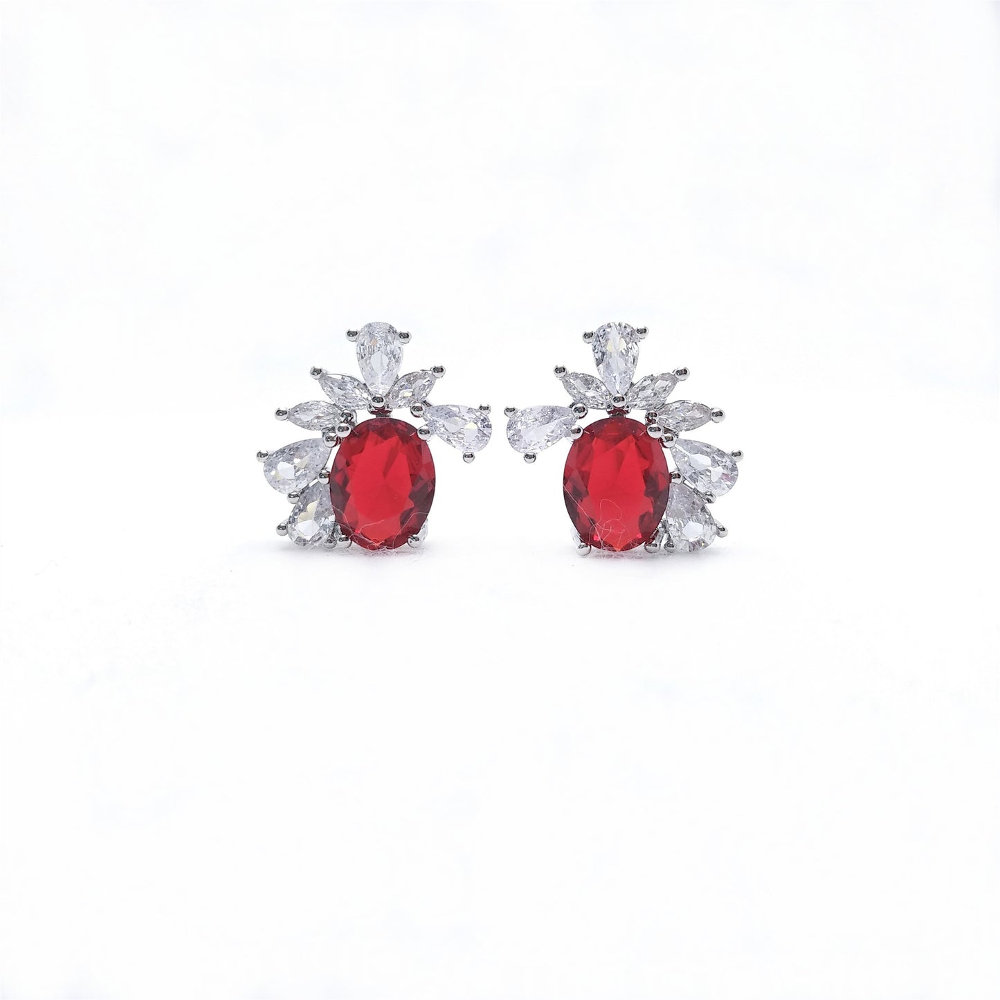 Women's Broadcast High-grade Pigeon Blood Red Artificial Rings