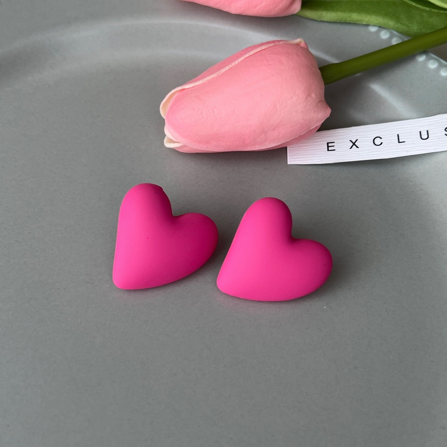 Ear Spray Paint Acrylic White Simple Stud Earrings