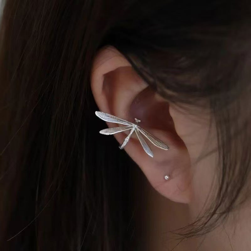 Women's Dragonfly Cold Feeling Good-looking Niche Retro Sier Ear Clip