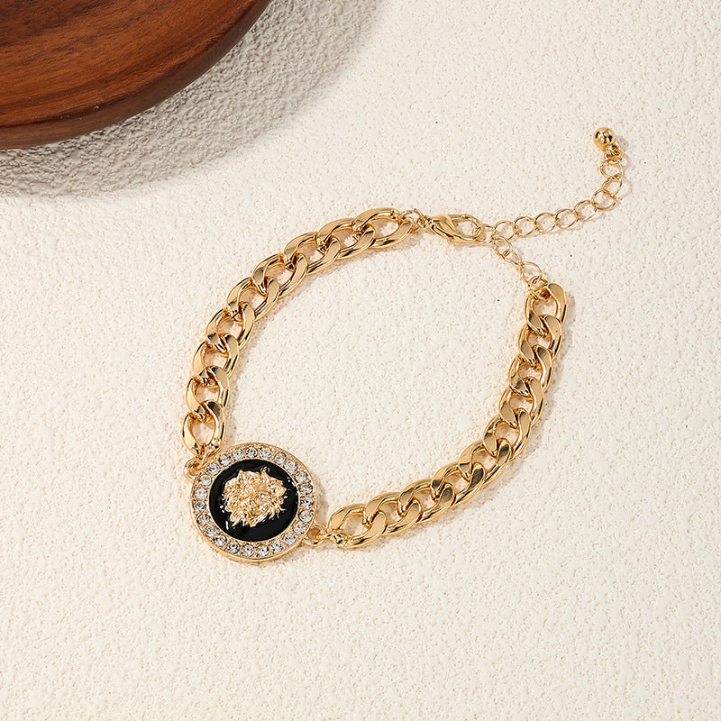 Personality Geometry Round Square Honey Lion Bracelets