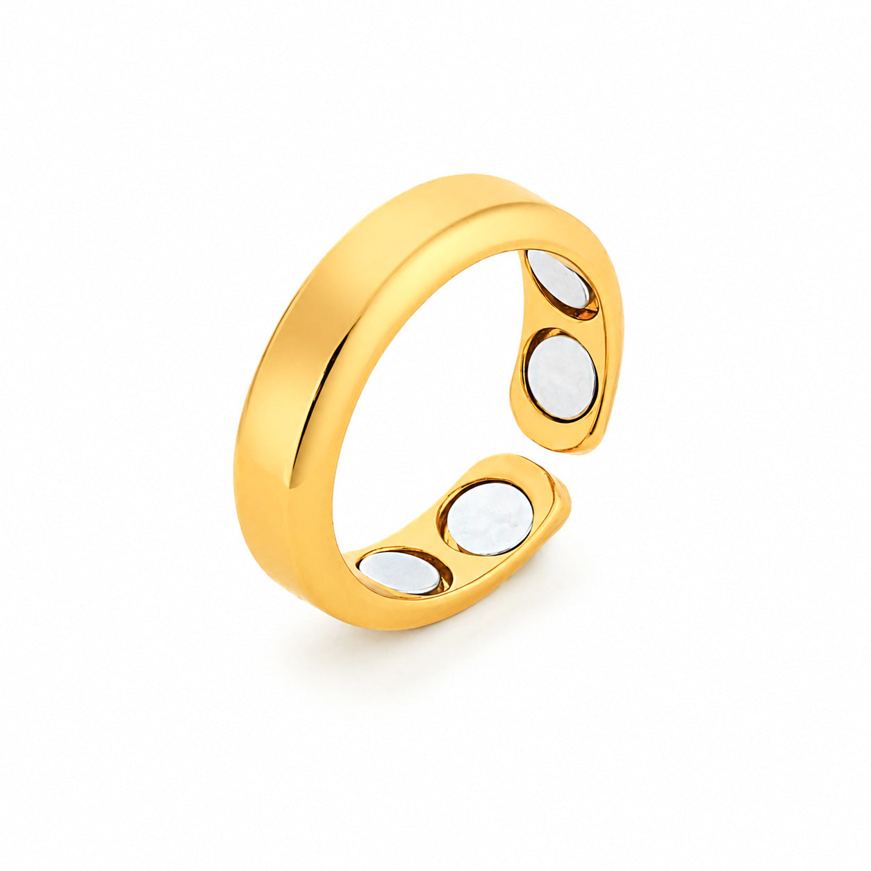 Magnet Couple Alloy Rose Gold Creative Electroplated Rings
