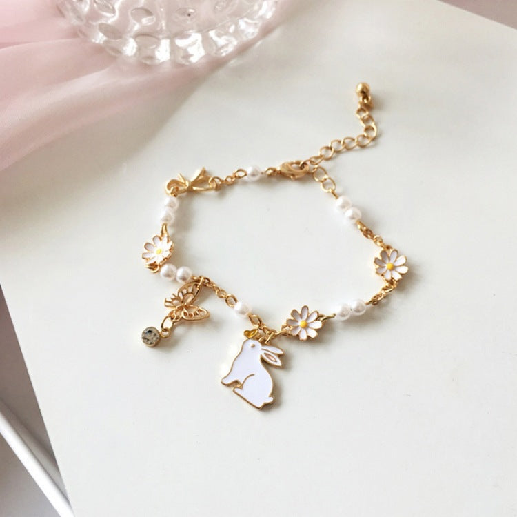 Girlfriend Gifts Sweet Fresh Pearl Flower Cartoon Cute Bracelets