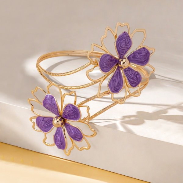 Hollow Three-dimensional Flower Niche Glaze Flowers Bracelet