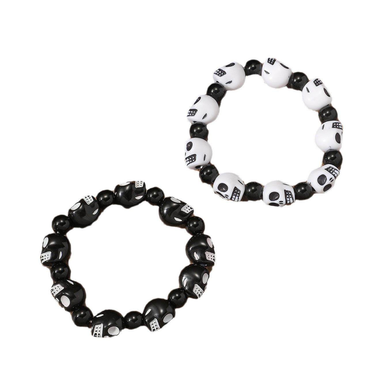 Graceful Personality Skull Beaded Elastic Halloween Bracelets