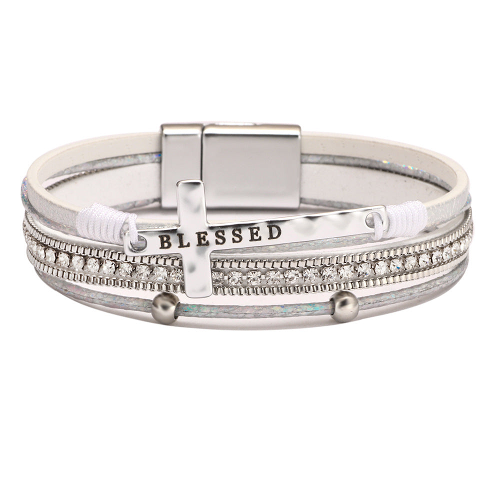 Böhmische Kreuz-Licht-Luxus-Micro-Strass-Armbänder