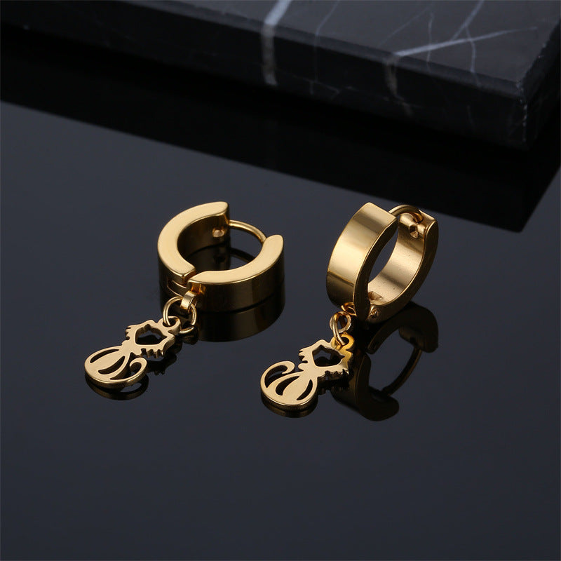 Men's Steel Fashion Trendy High-grade Ear Clip Rings