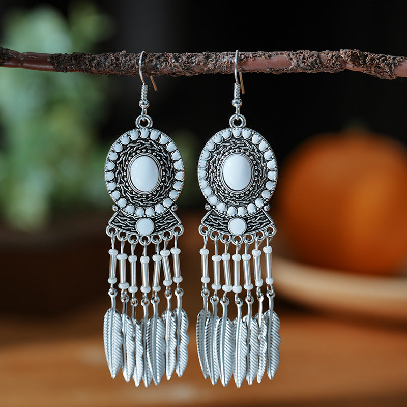 Turquoise Ethnic Style Retro Alloy Yunnan Rings