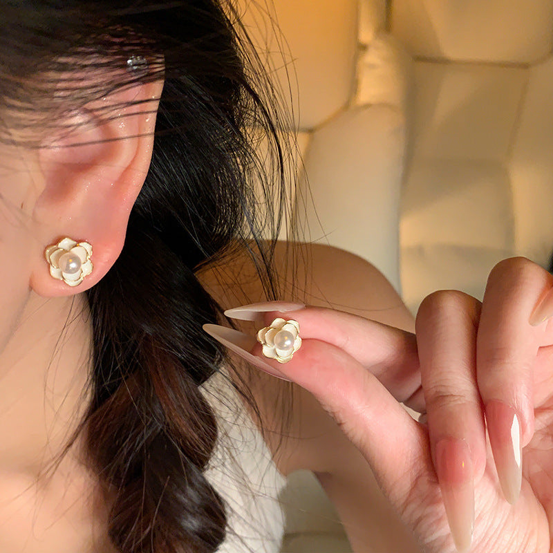 Women's Vacation Style Super Fairy Sweet Flower Seaside Colorful Little Wild Earrings