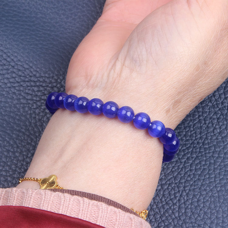 Men's Eye Round Beads Lucky Lady Fresh Simple Bracelet