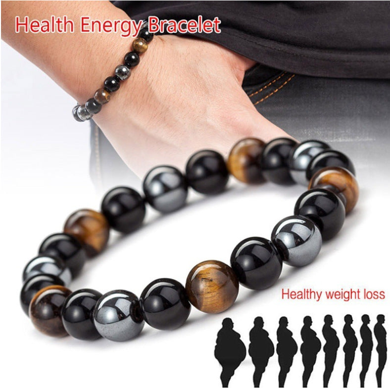 Bracelets énergétiques de remise en forme en hématite populaires et uniques pour hommes