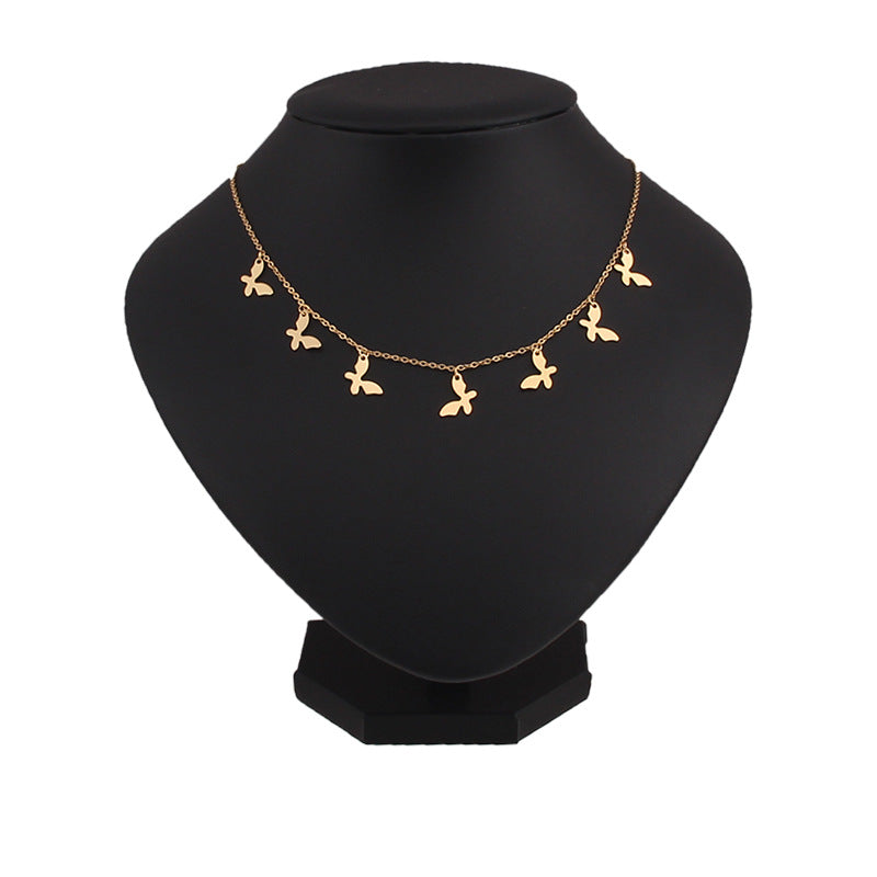 Women's Stainless Steel Gold Sier Star Butterfly Necklaces