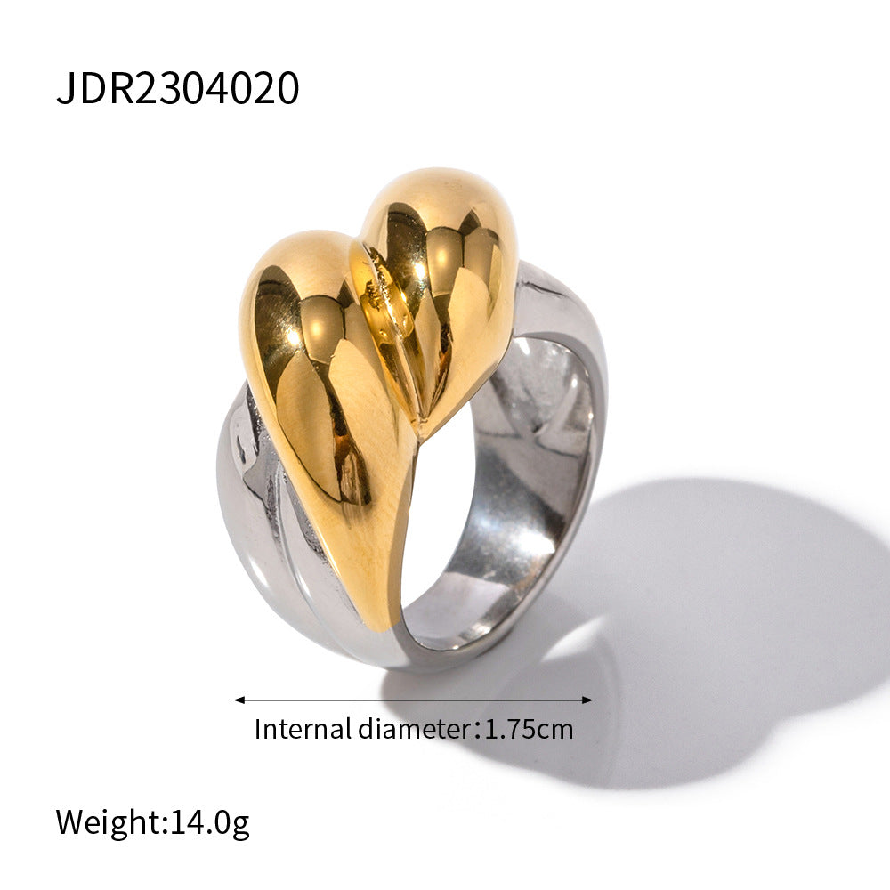 Stainless Steel Closed Light Luxury High Rings