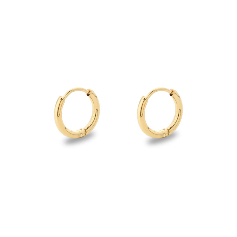 Titanium Steel Stainless Coil Trendy Arc Glossy Ear Buckle