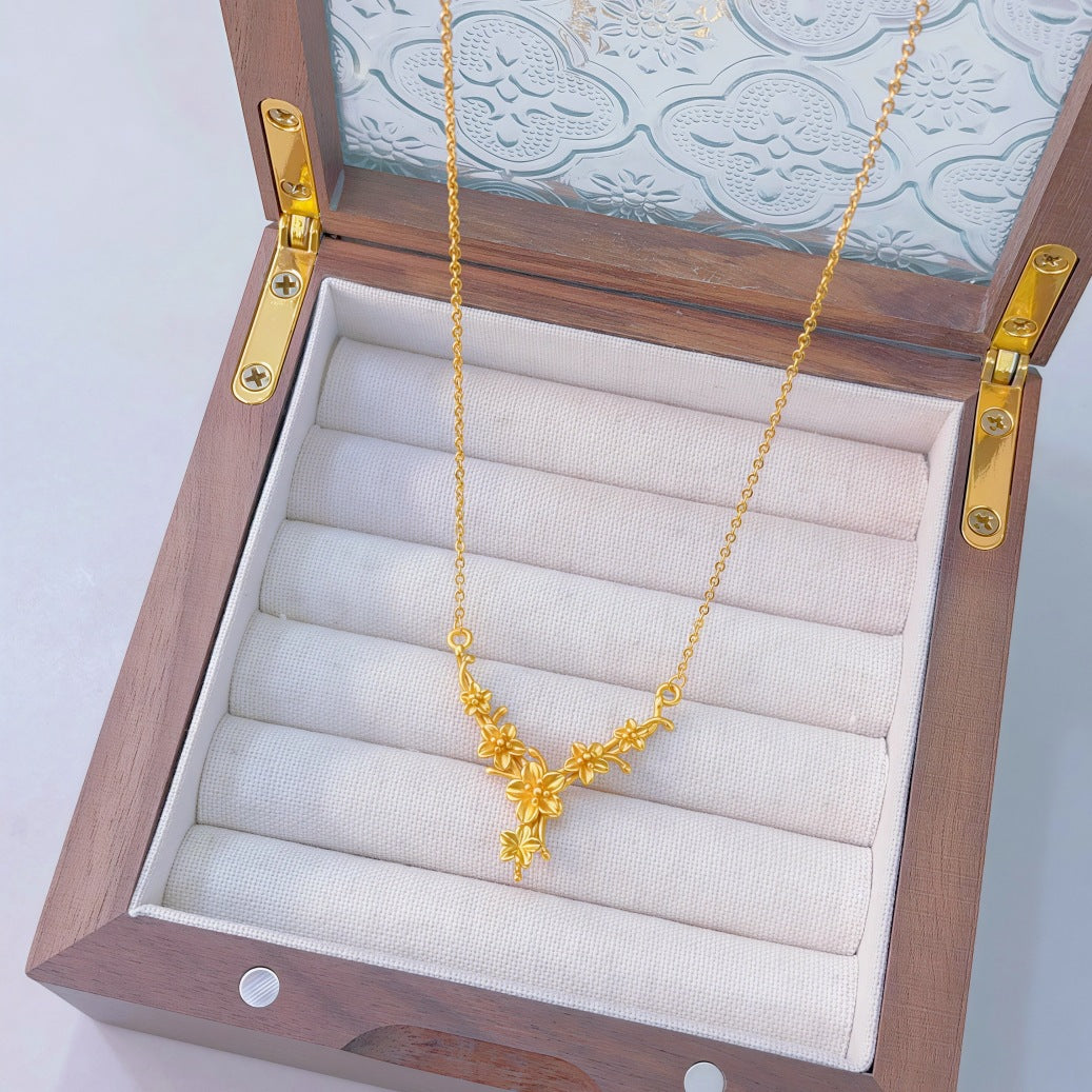 Ginkgo Leaf Variety Retro Affordable Luxury Fashion Design Necklace