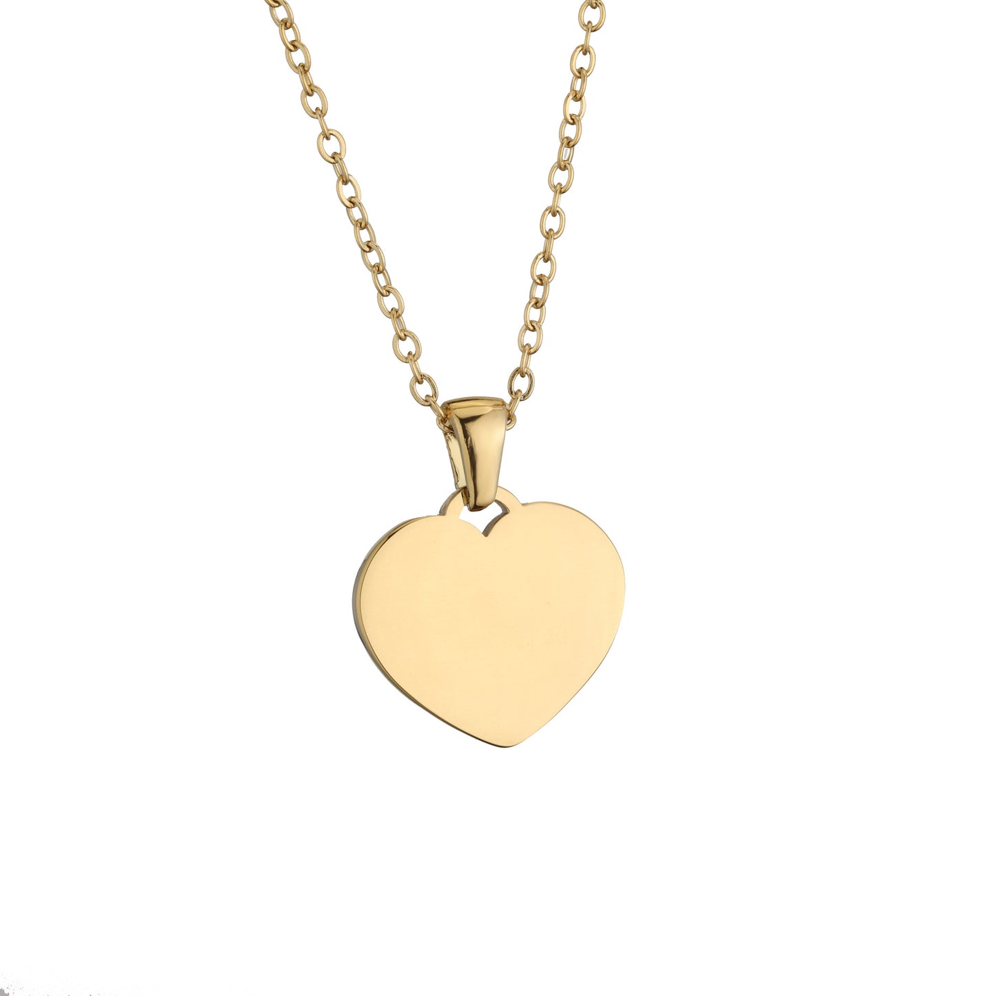 Engraving Possible Stainless Steel Mother's Day Couple Gift Heart Necklace