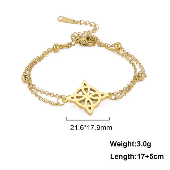 Style Witch Knot Pendant Material Stainless Bracelets