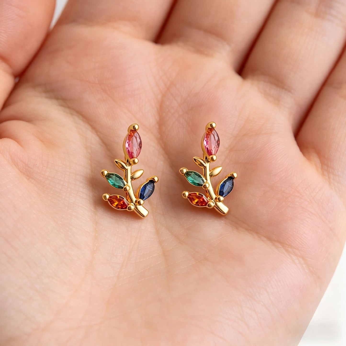 Women's Rhinestone Zircon Four Leaf Clover Ear Light Luxury Minority Fashion Rings