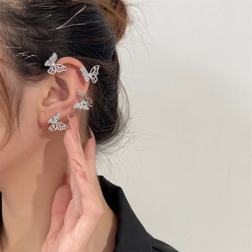 Women's Fairy Mori Style Diamond Butterfly Fashion Ear Clip