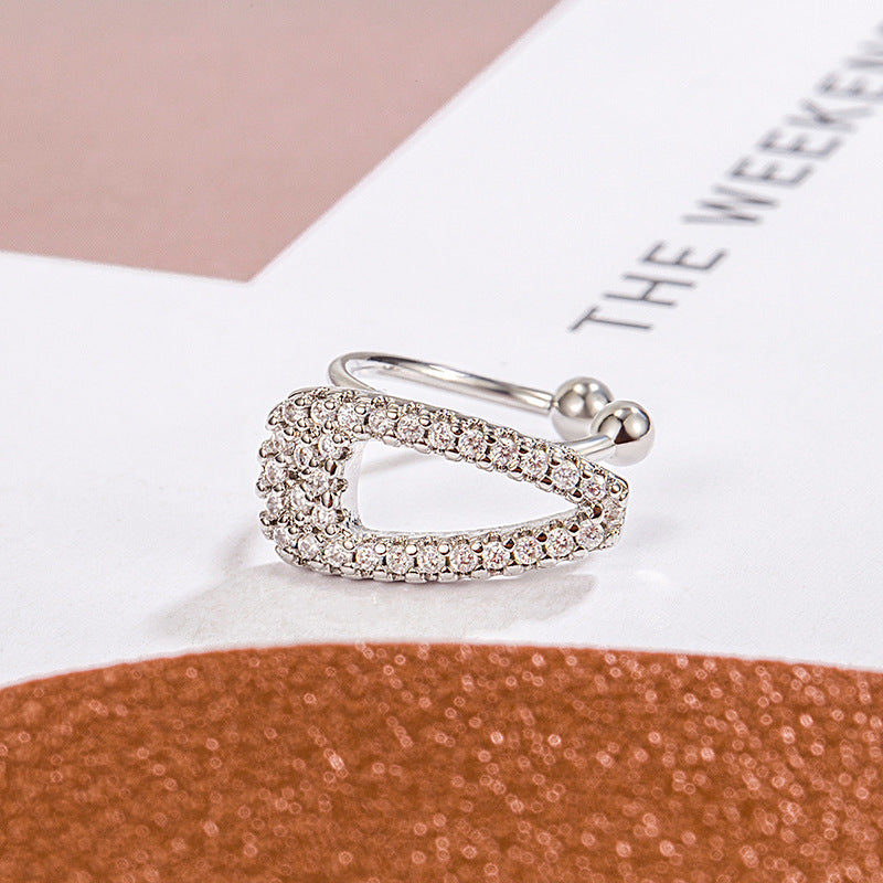 Women's High-grade Micro Inlaid Zircon Earless Trendy Ear Clip