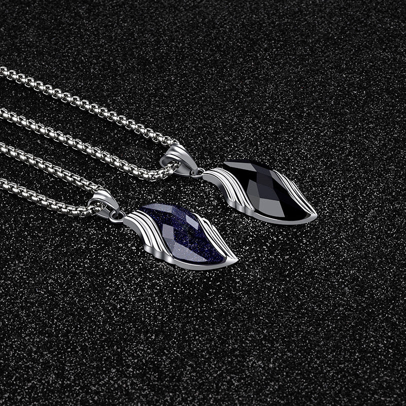 Men's Blue San Titanium Steel Stainless Does Not Fade Personality Pendants