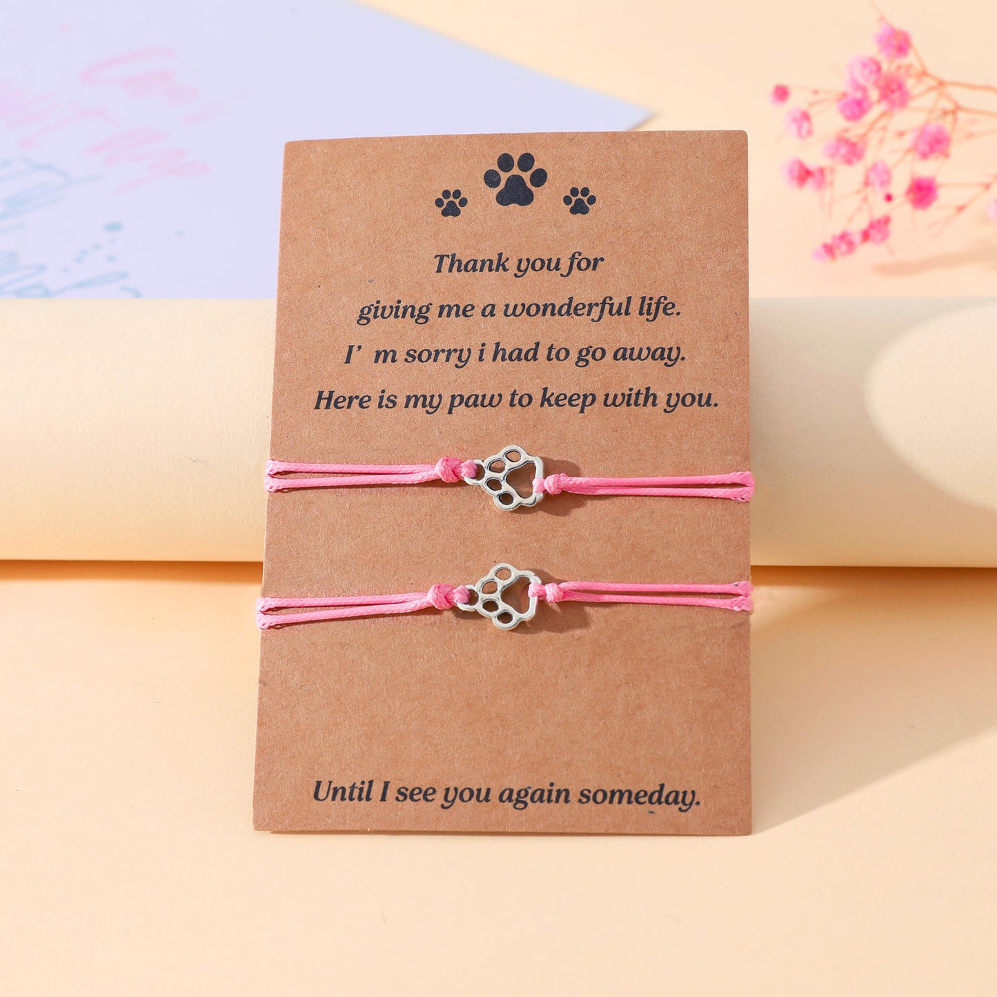 Line Cat's Paw Mark Hand-woven Blessing Bracelets