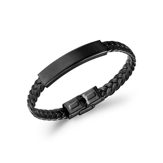 Accessoires pour hommes Bracelets de mode vintage en acier inoxydable noir